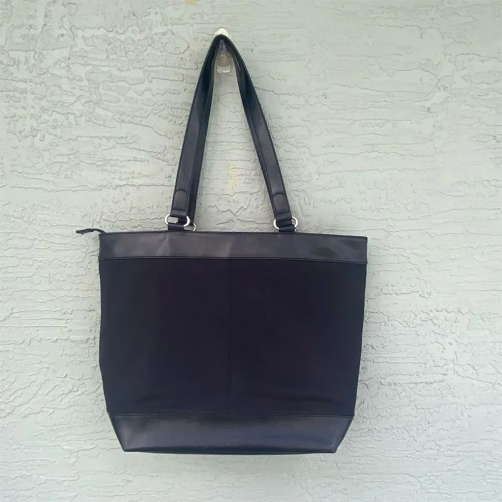 Kenneth Cole Reaction Women's Black Laptop Tote Bag Workwear